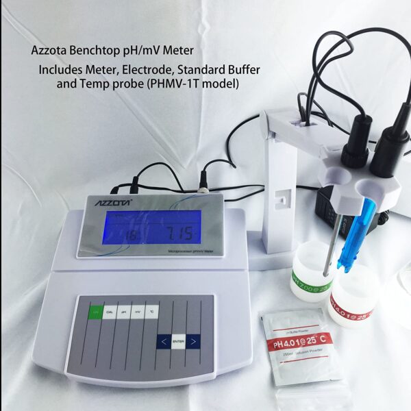 Medidor de ph/mv con temperatura azzota